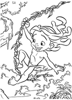 kolorowanka Tarzan do wydruku malowanka Disney numer 6